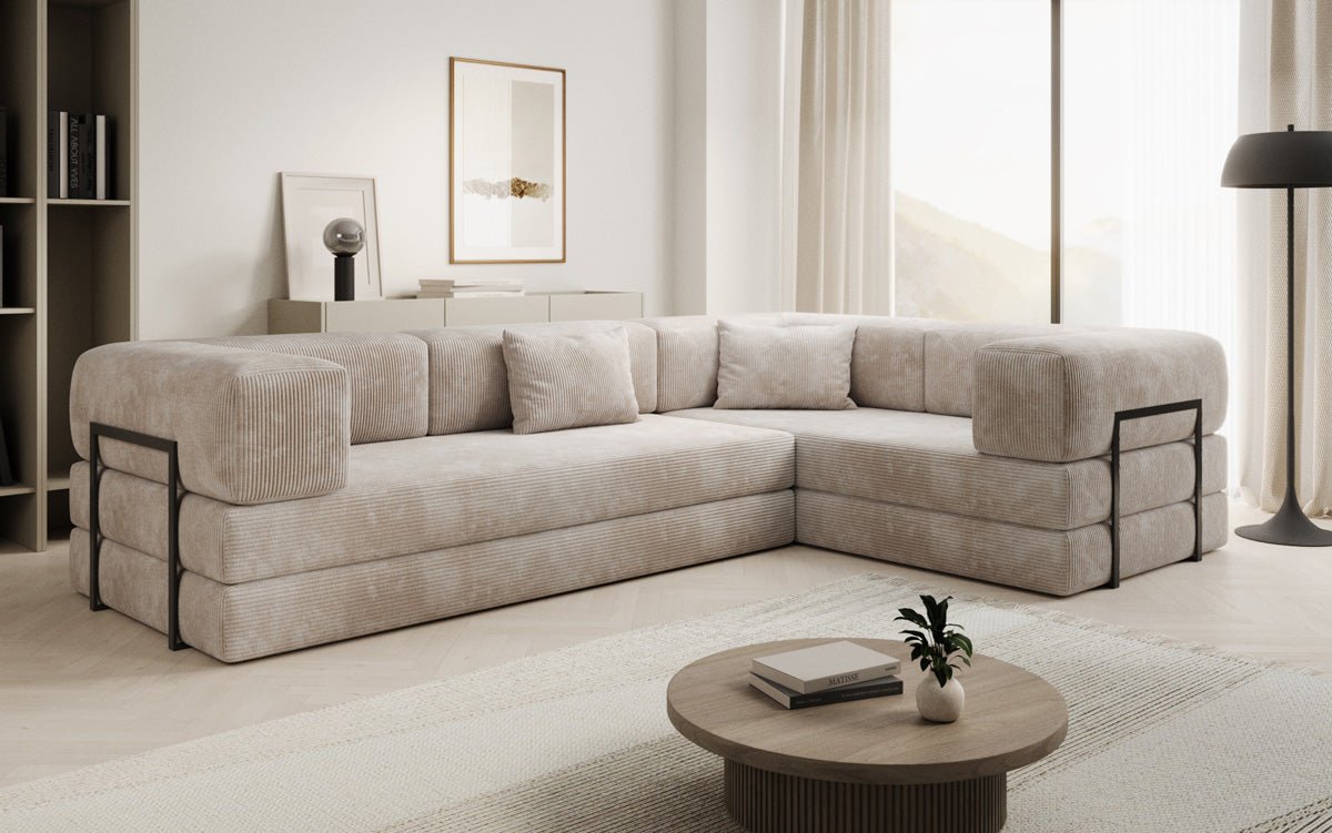 Designer Sofa Lazy L Closed in Cord