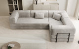 Designer Sofa Lazy L geschlossen in Samt