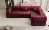 Designer Sofa Lazy L geschlossen in Samt