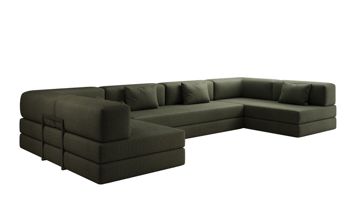 Designer Sofa Lazy U in Bouclé