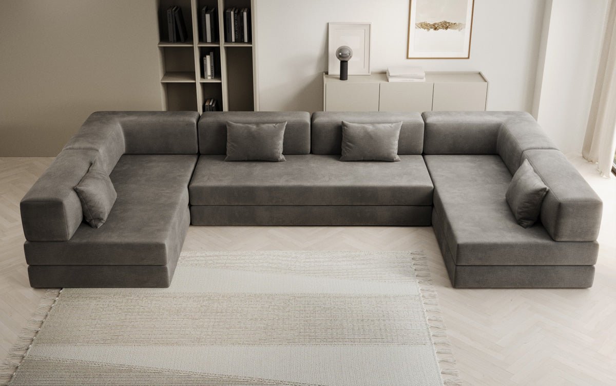 Canapé design Lazy U en Velours