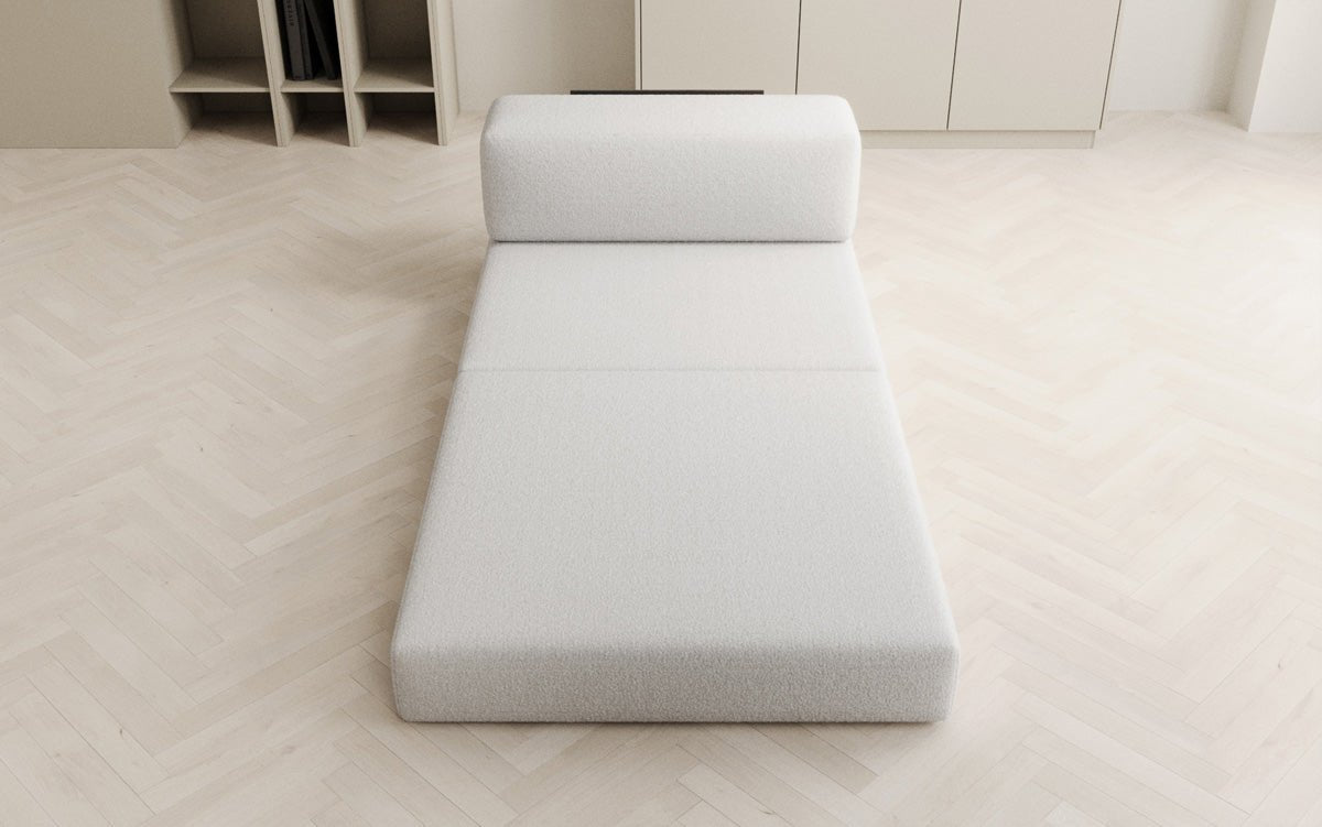 Canapé design module central Lazy en Bouclé