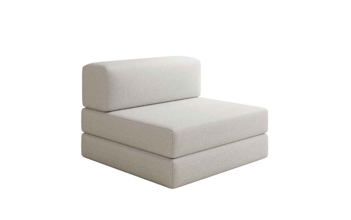 Canapé design module central Lazy en Bouclé