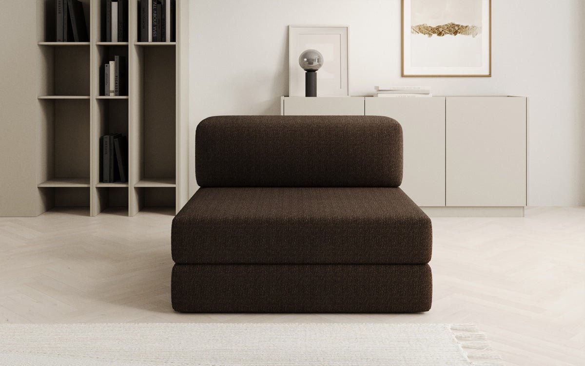 Canapé design module central Lazy en Bouclé