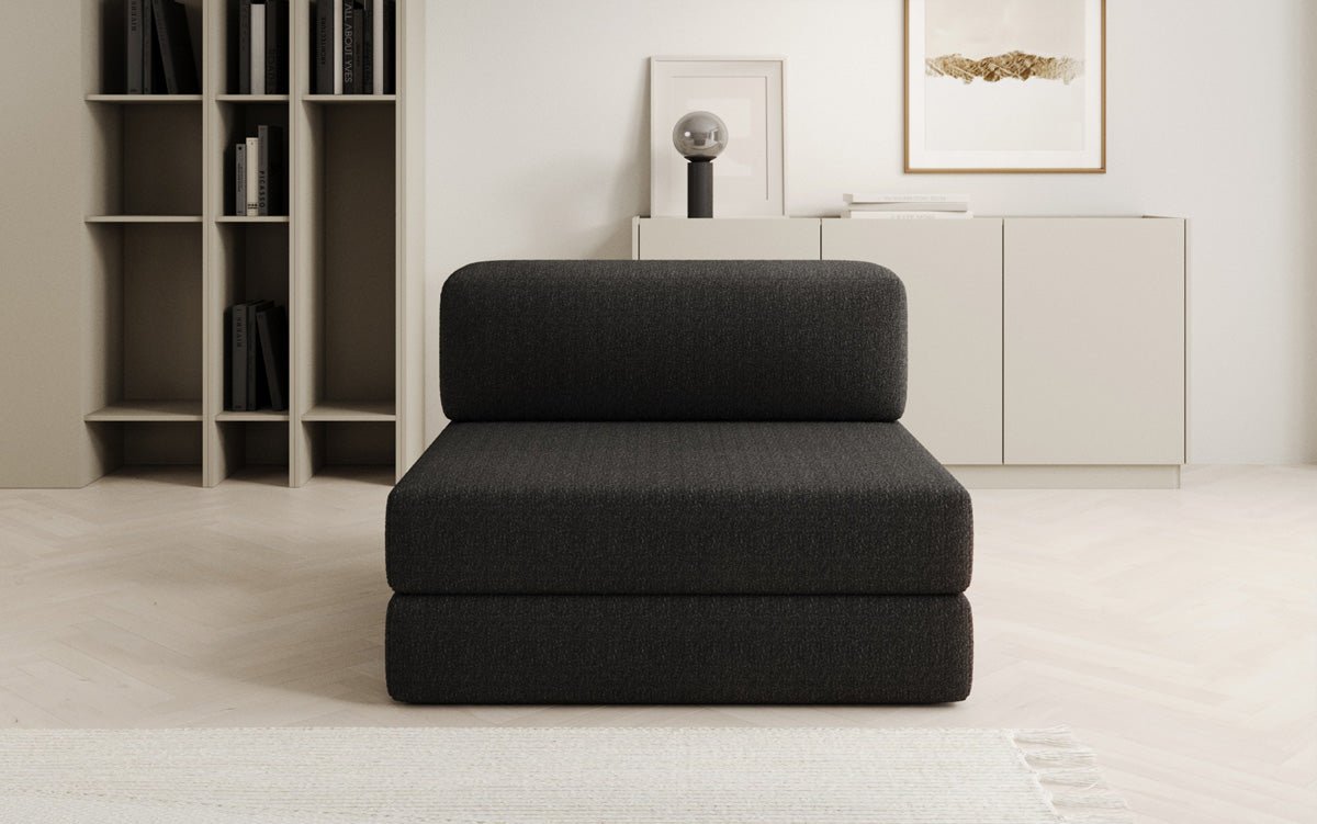 Canapé design module central Lazy en Bouclé