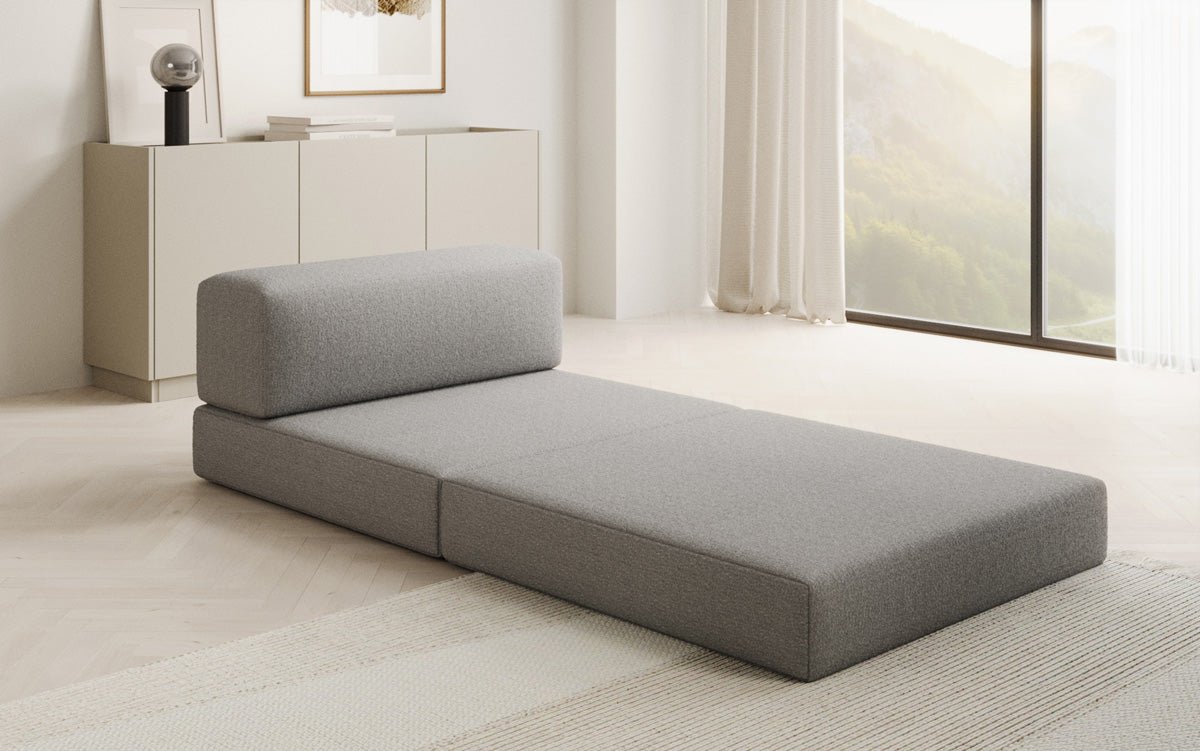 Canapé design module central Lazy en Bouclé