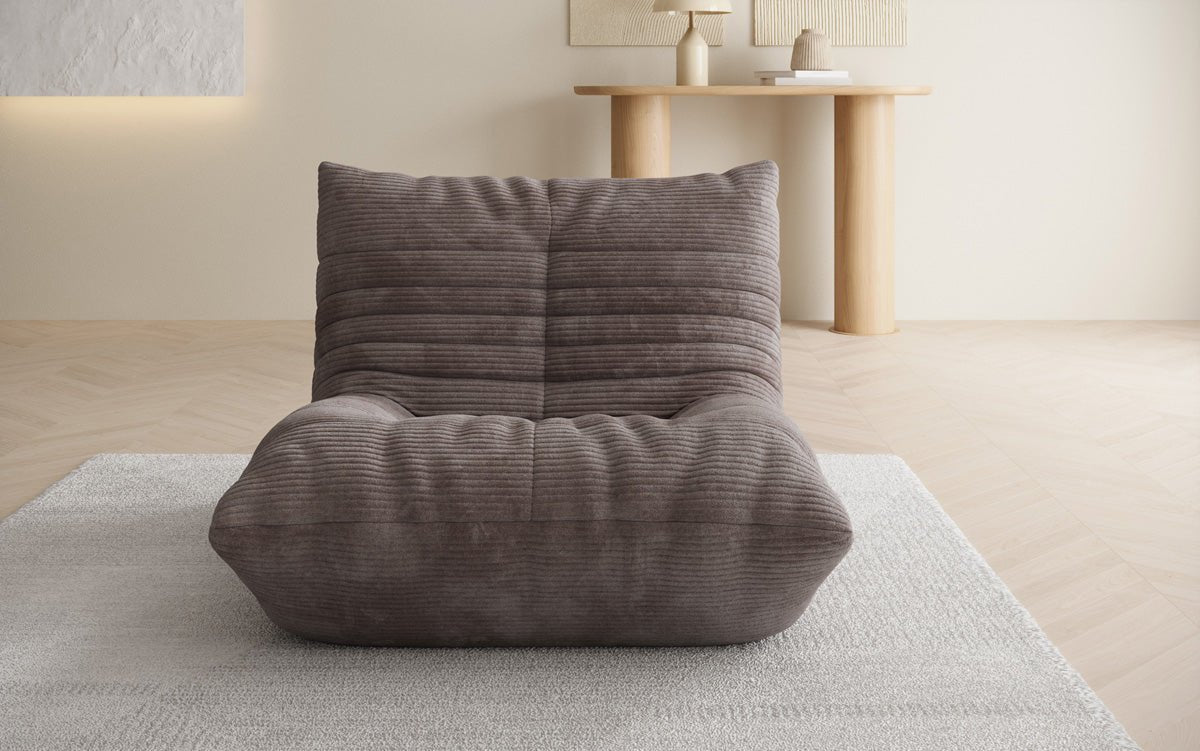 Fauteuil canapé design Calmo en Côtelé