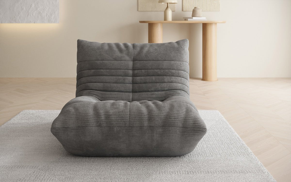 Fauteuil canapé design Calmo en Côtelé