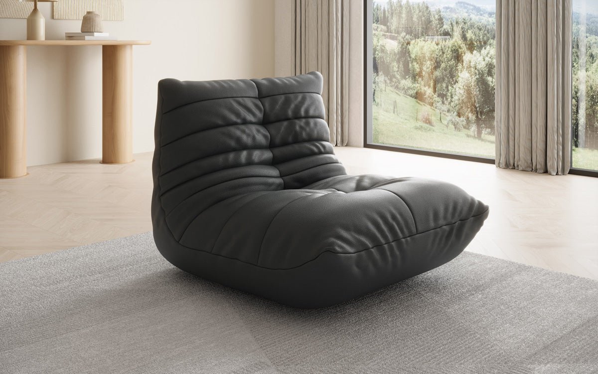 Designer Sofa-Sessel Calmo a Echtleder