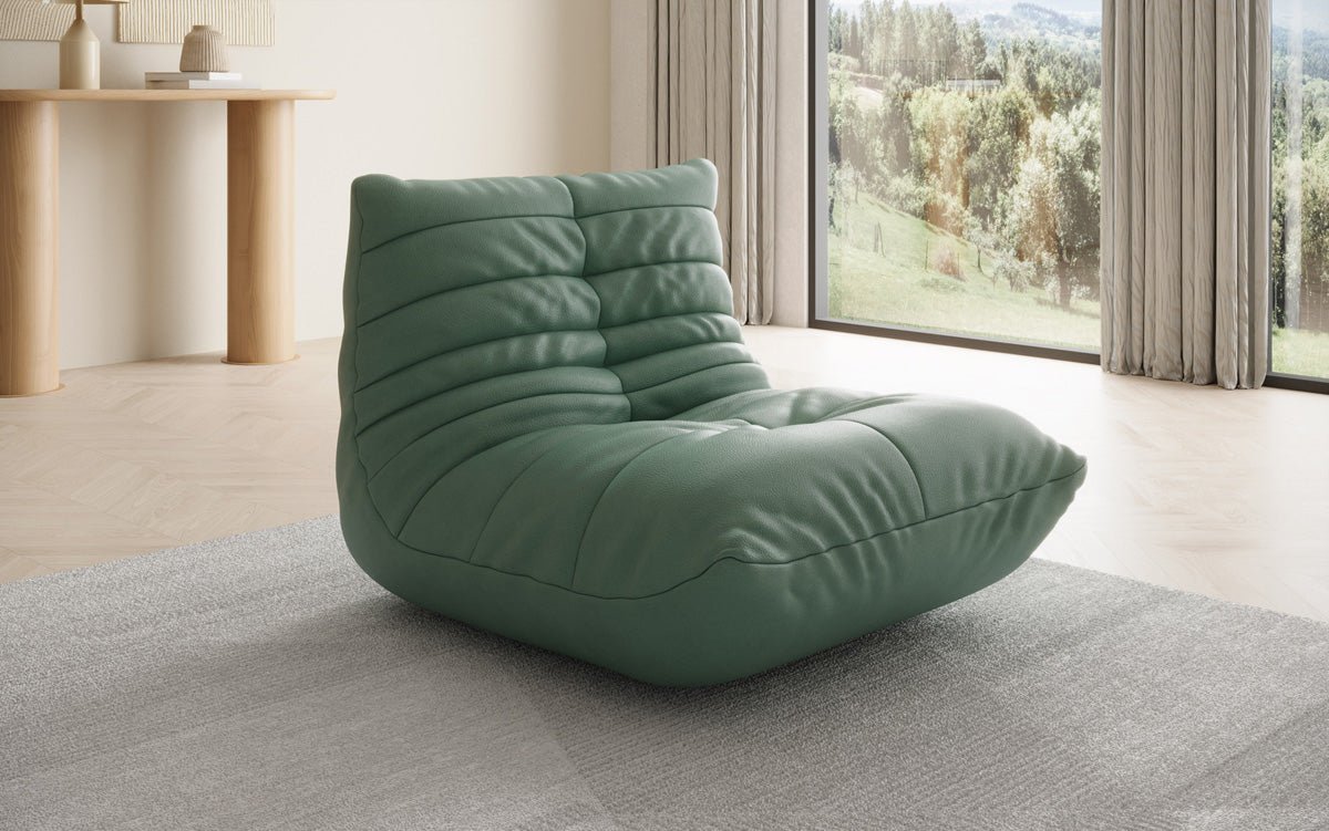 Designer Sofa-Sessel Calmo a Echtleder