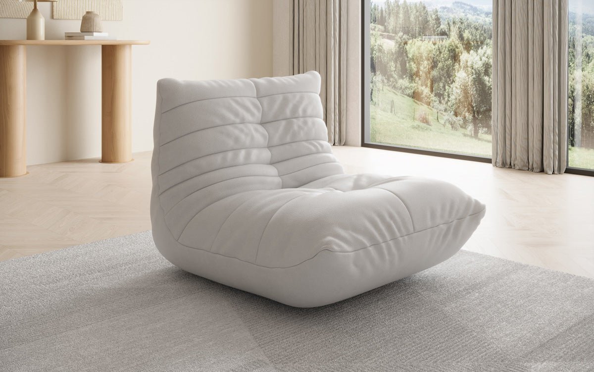 Designer Sofa-Sessel Calmo a Echtleder