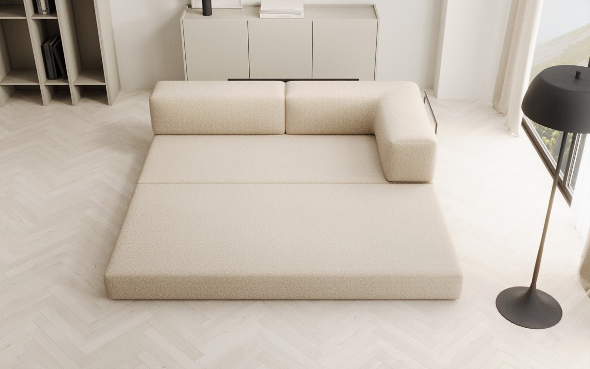 Canapé/Chaise Longue Designer Lazy en Bouclé