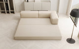 Designer Sofa/Chaise Longue Lazy in Bouclé