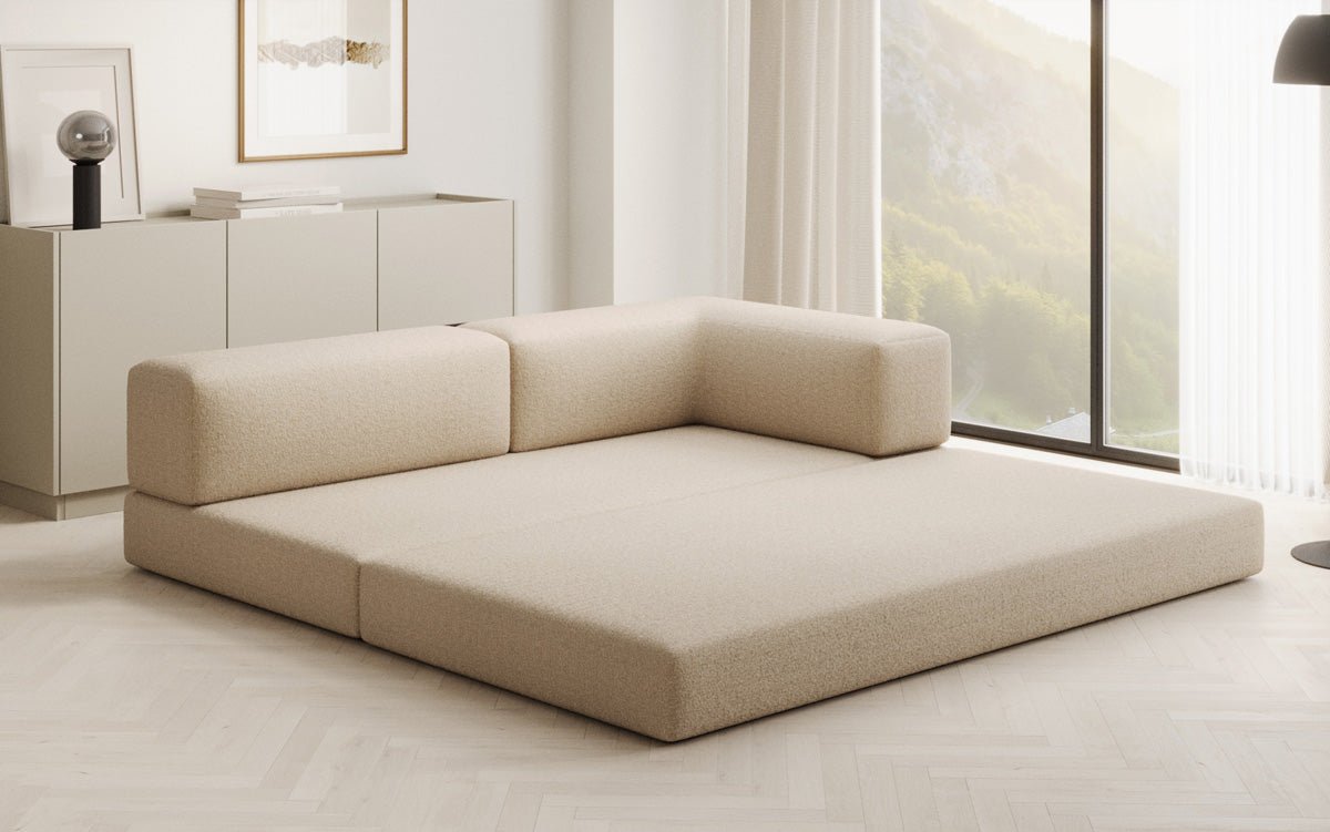 Canapé/Chaise Longue Designer Lazy en Bouclé