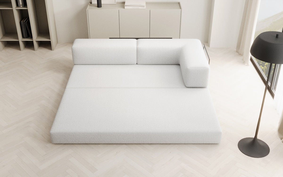 Canapé/Chaise Longue Designer Lazy en Bouclé