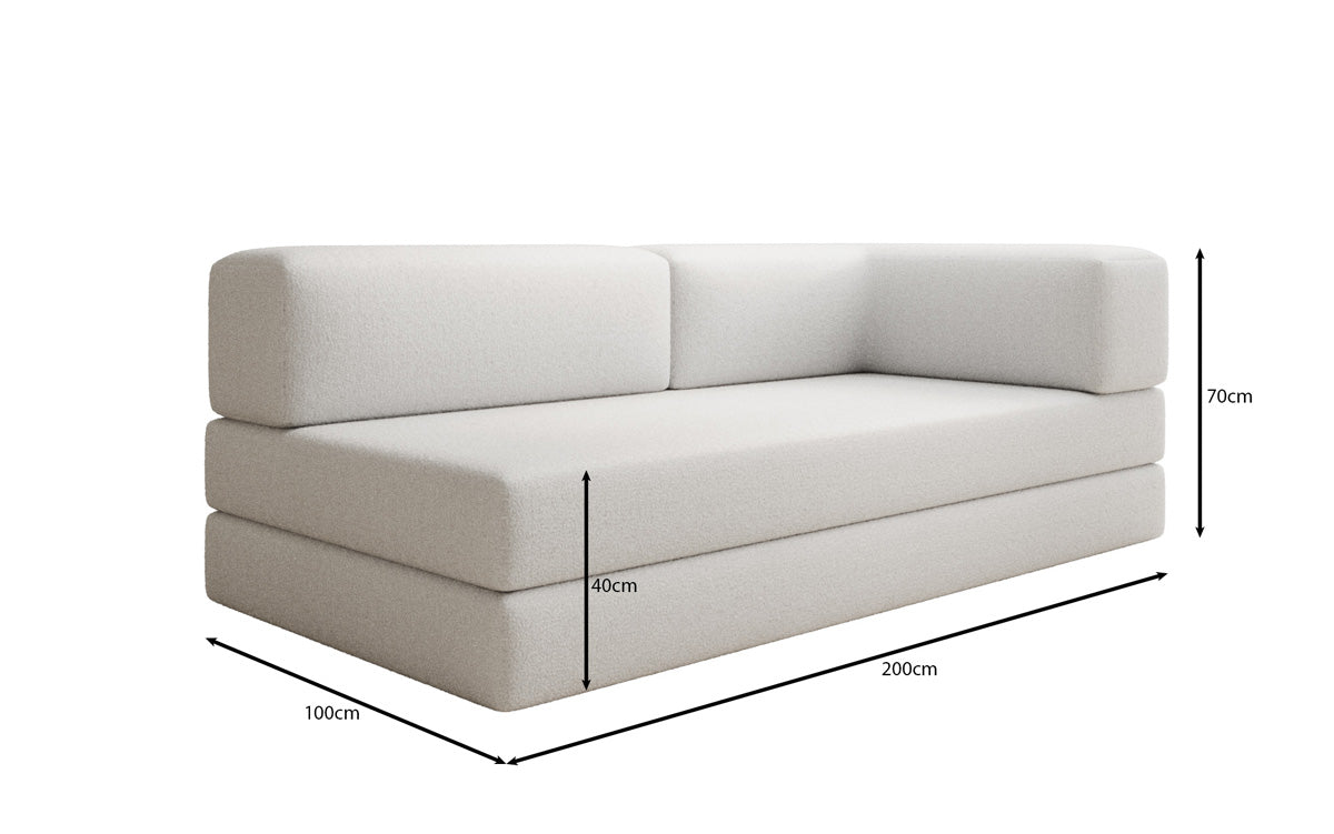 Canapé/Chaise Longue Designer Lazy en Bouclé