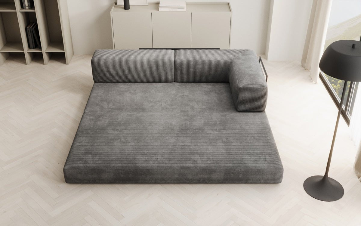 Canapé design/chaise longue Lazy en côtelé