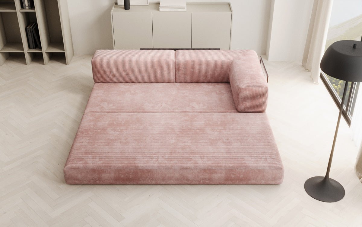 Canapé design/chaise longue Lazy en côtelé