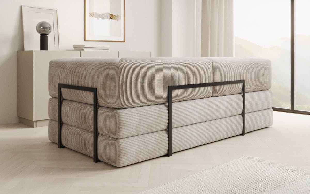 Canapé design/chaise longue Lazy en côtelé