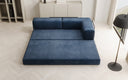 Designer Sofa/Chaise Longue Lazy in Samt