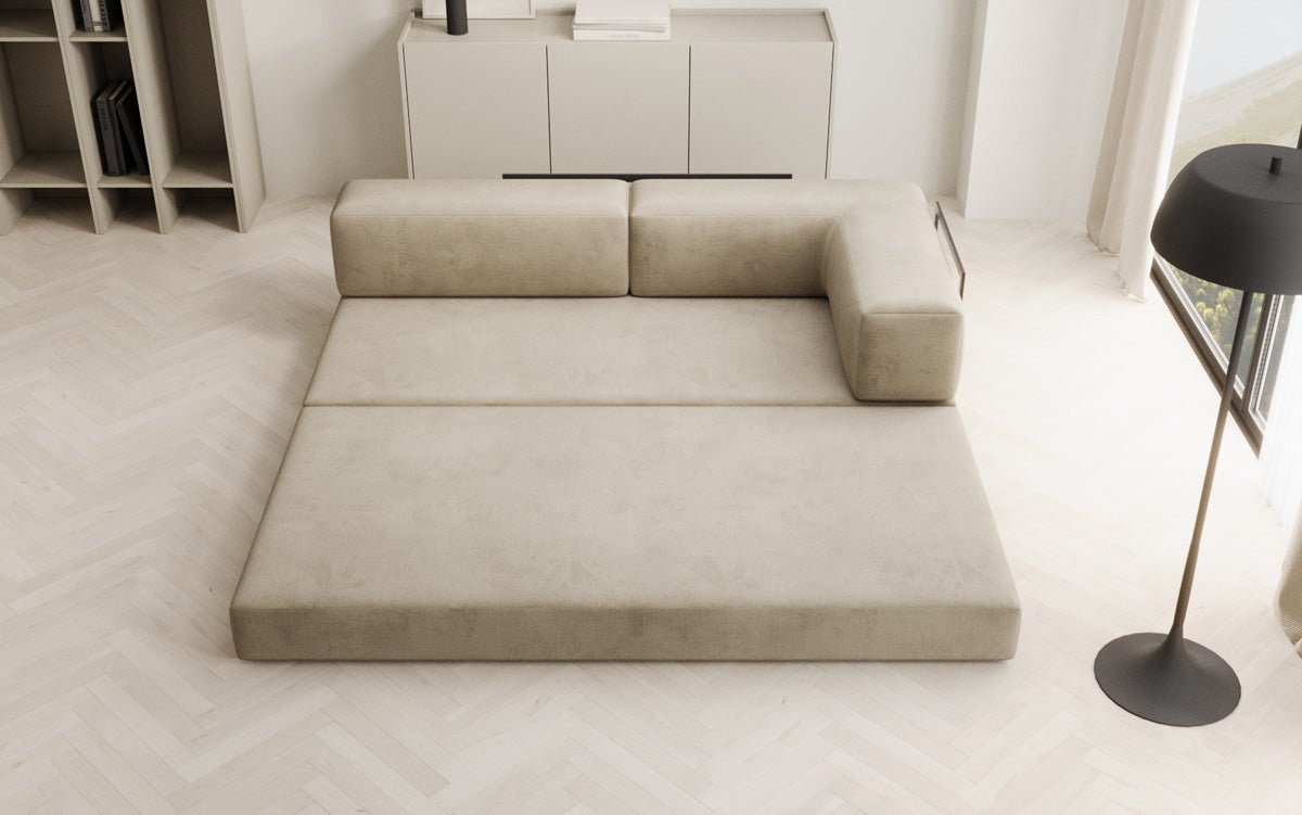 Canapé design/chaise longue Lazy en velours