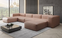 Designer U Sofa Snug in Genuine Leather