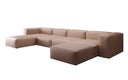 Designer U Sofa Snug in Genuine Leather