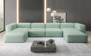 Designer U Sofa Snug in Genuine Leather