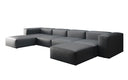 Designer U Sofa Snug in Genuine Leather