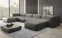 Designer U Sofa Snug in Genuine Leather