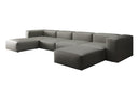 Designer U Sofa Snug in Genuine Leather