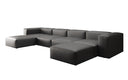 Designer U Sofa Snug in Genuine Leather