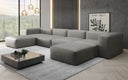 Designer U Sofa Snug in Genuine Leather