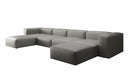 Designer U Sofa Snug in Genuine Leather