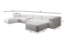 Designer U Sofa Snug in Genuine Leather