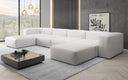 Designer U Sofa Snug in Genuine Leather