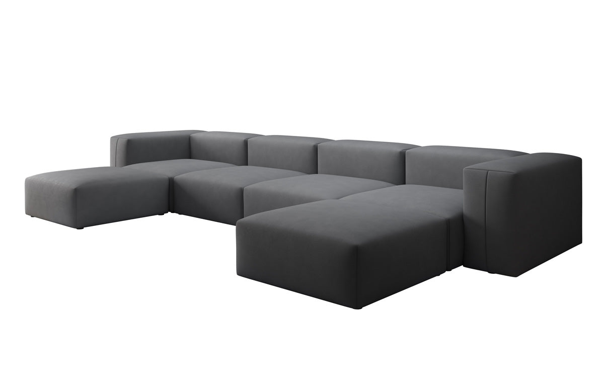 Designer U Sofa Snug in Fabric