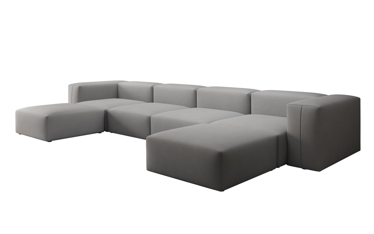 Designer U Sofa Snug in Fabric