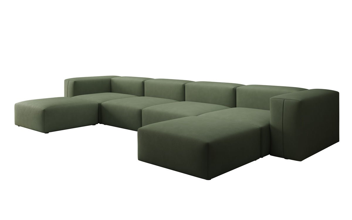 Designer U Sofa Snug in Fabric