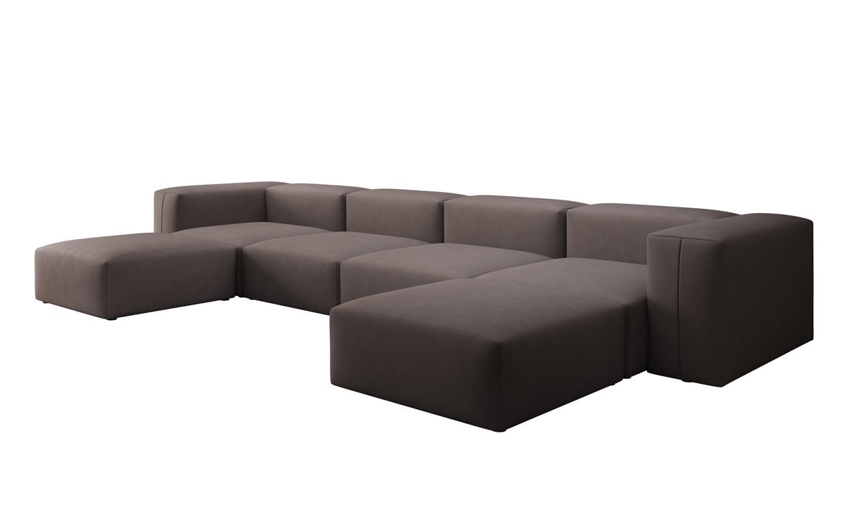 Designer U Sofa Snug in Fabric