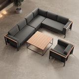 Euphoria – Ecklounge, Loungesessel & Tisch aus Aluminium | Aevora™ Kollektion