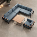 Euphoria – Ecklounge, Loungesessel & Tisch aus Aluminium | Aevora™ Kollektion