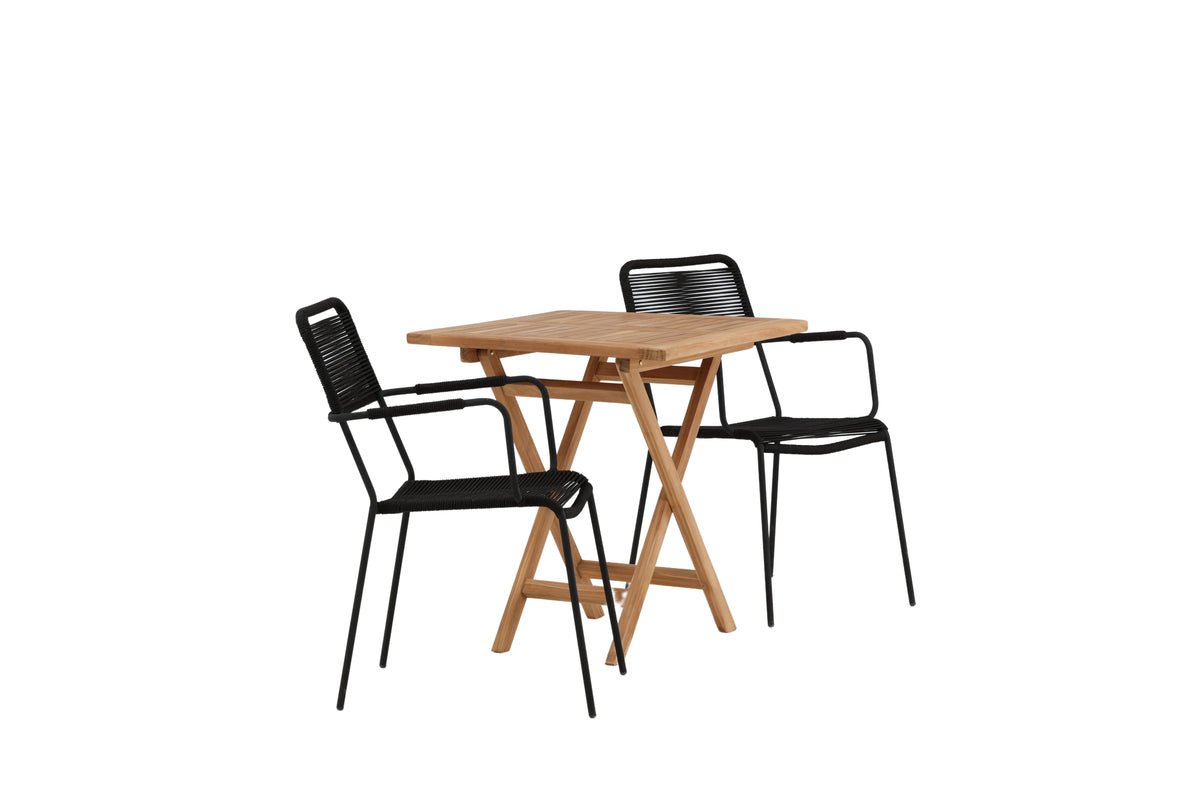 Garden Cafe Set Elbe – 3-piece Garden Furniture Set 70x70 cm