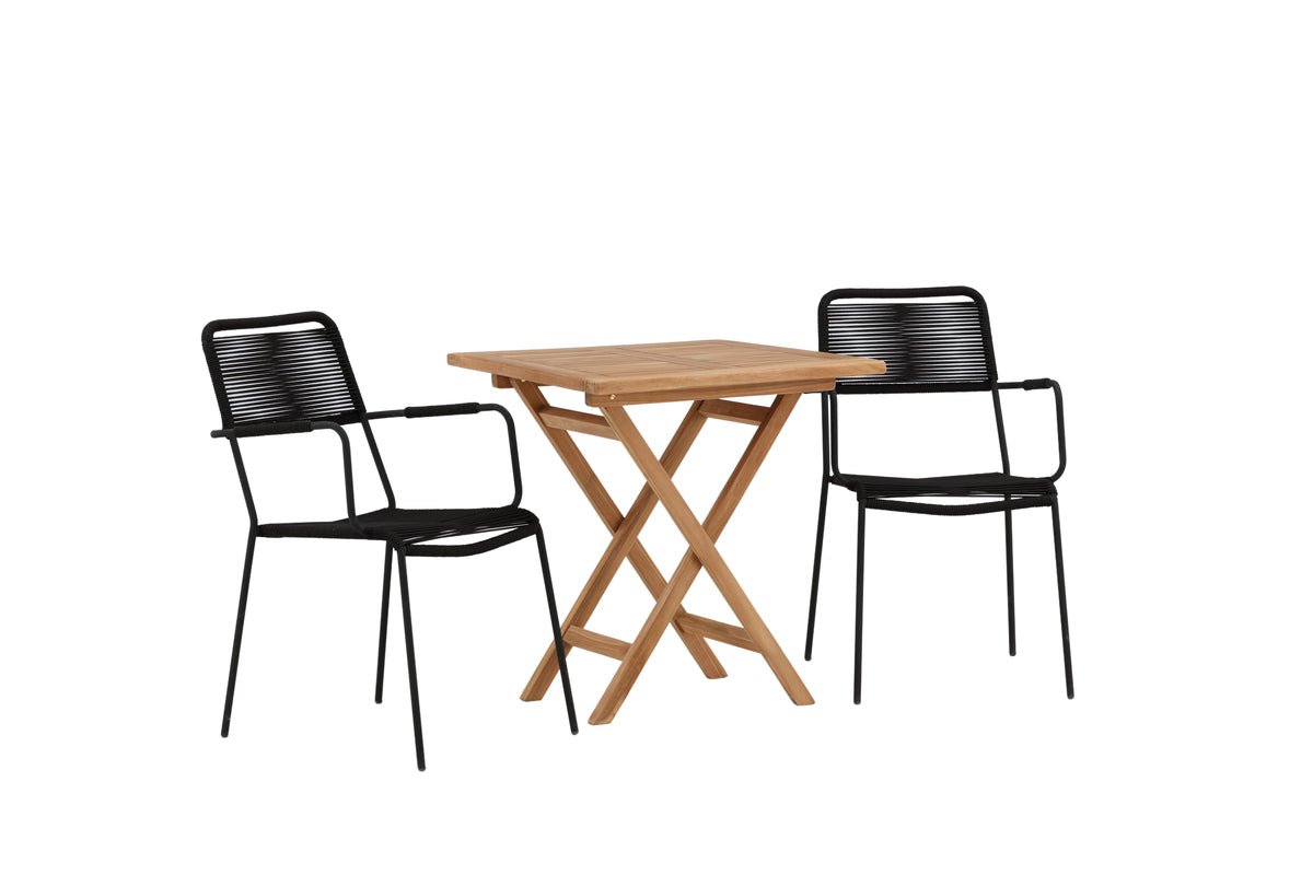 Garden Cafe Set Elbe – 3-piece Garden Furniture Set 70x70 cm