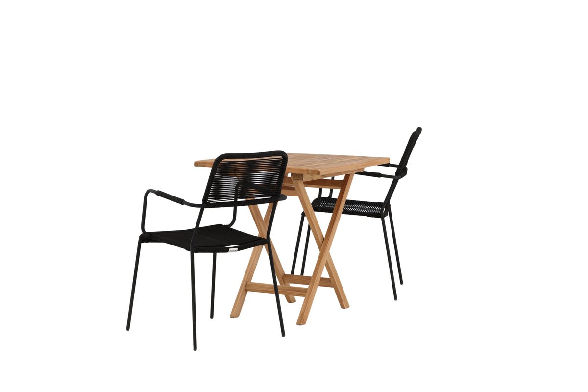 Garden Cafe Set Elbe – 3-piece Garden Furniture Set 70x70 cm