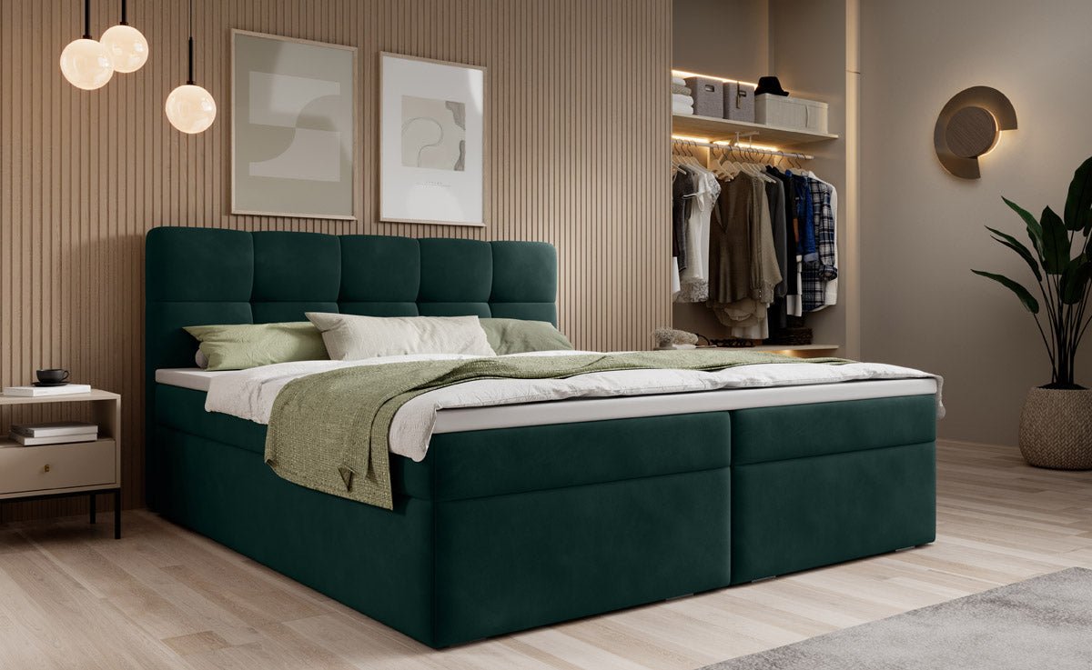 Boxspringbett Cozy II Samt mit Stauraum