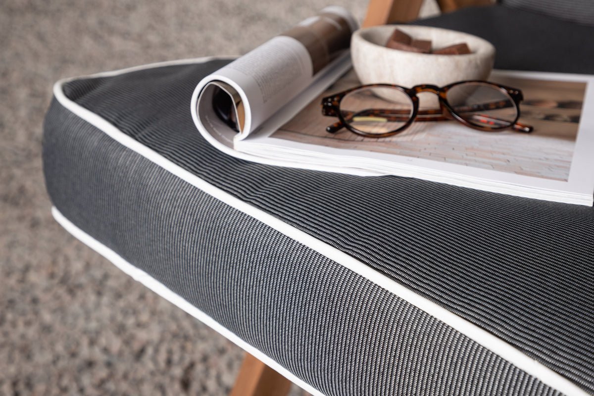 Garten 3er Set - Stuhlkissen Jill aus Polyester, Dunkelgrau