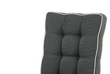 Garten 3er Set - Stuhlkissen Jill aus Polyester, Dunkelgrau