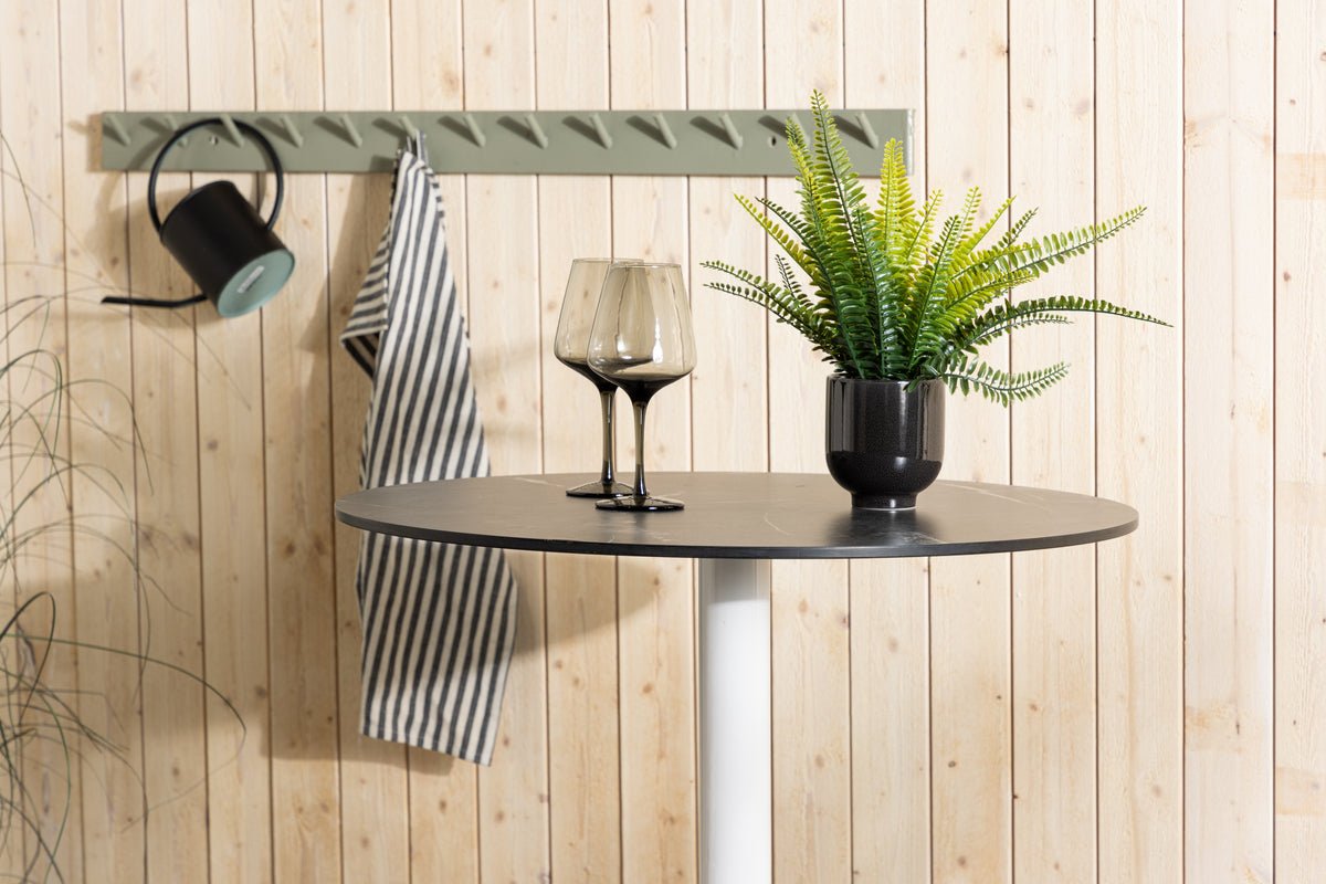 Garten Bartisch Belmont - Ø70 cm mit weißem Aluminiumgestell