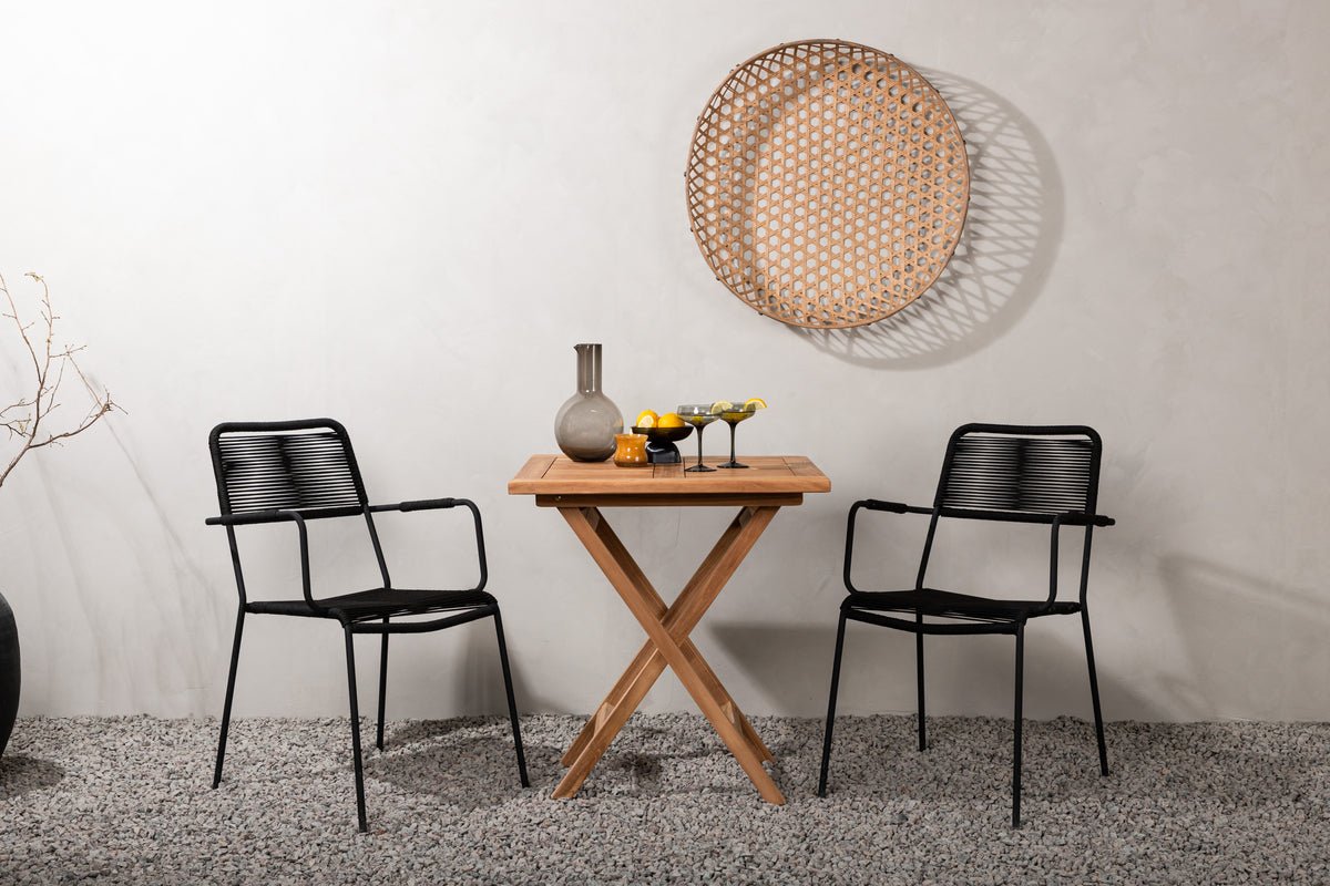 Garten Cafegruppe Elbe – 3-teiliges Gartenmöbel-Set 70x70 cm